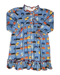Girls Polar Train Ride Christmas Morning Dress