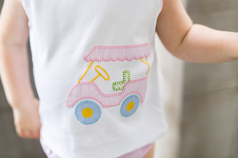Hole in One Applique Girl Bloomer Set