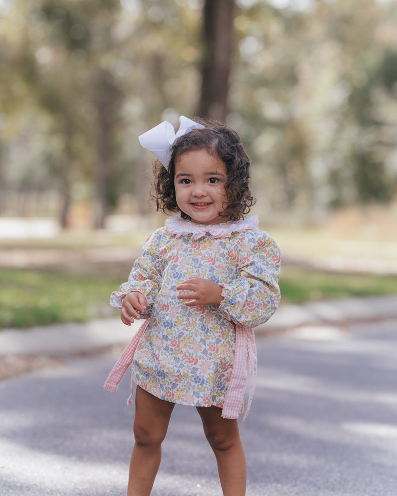 Charlotte Geometric Smocked Bloomer Set