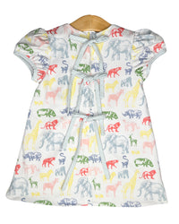 Girls Zoo Friends Bow Back Dress