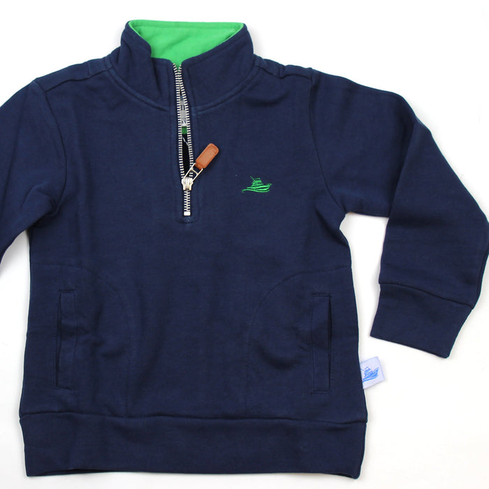 1/2 Zip Knit Pullover for Kids - Navy