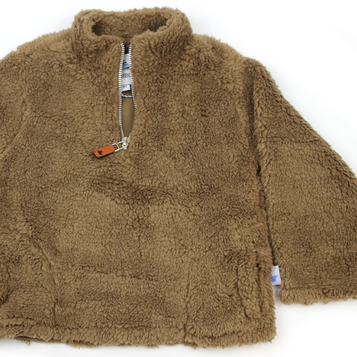 Sherpa Fleece Pullover for Kids - Mocha