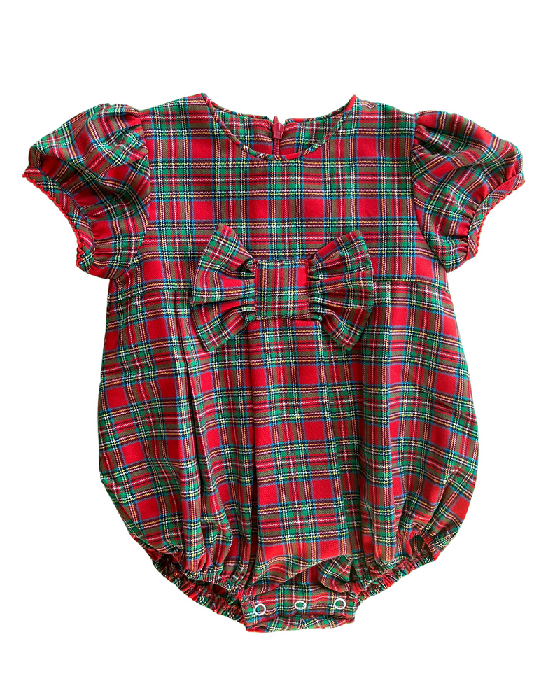 Christmas Plaid Betty Bow Bubble