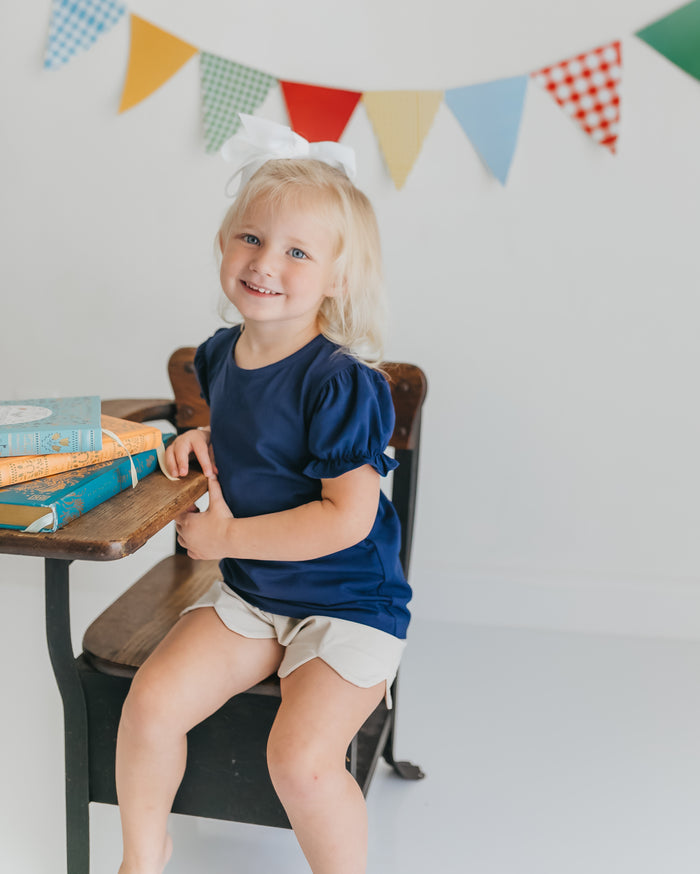 Nina Navy Back to School Tee