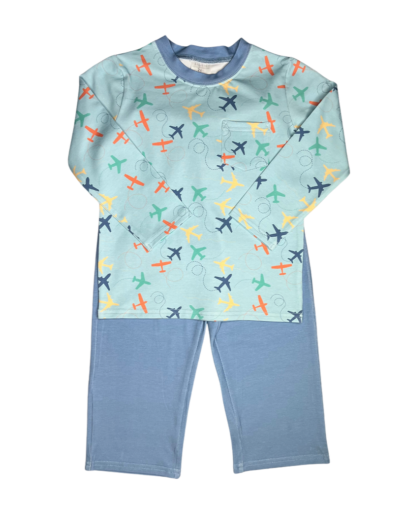Boys Airplane Pant Set