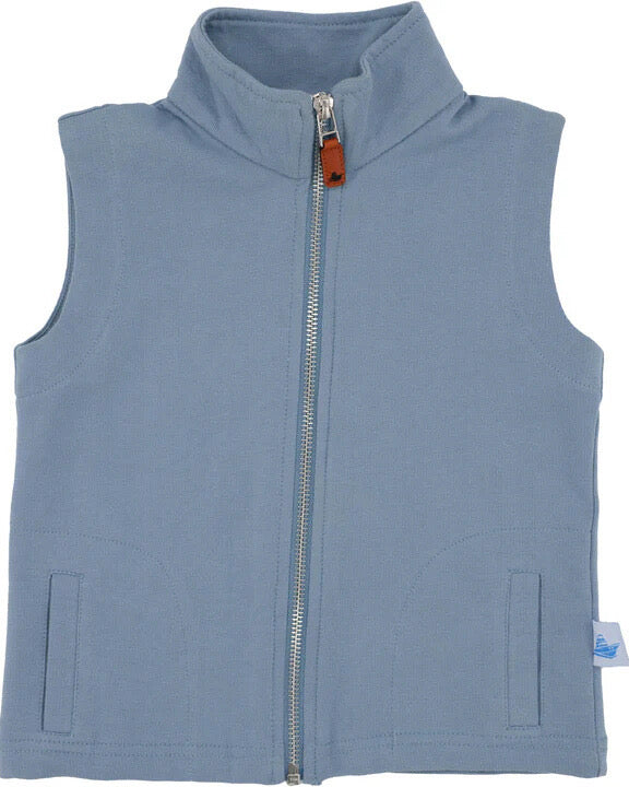 Perdido Knit Vest for Kids- Dusty Blue