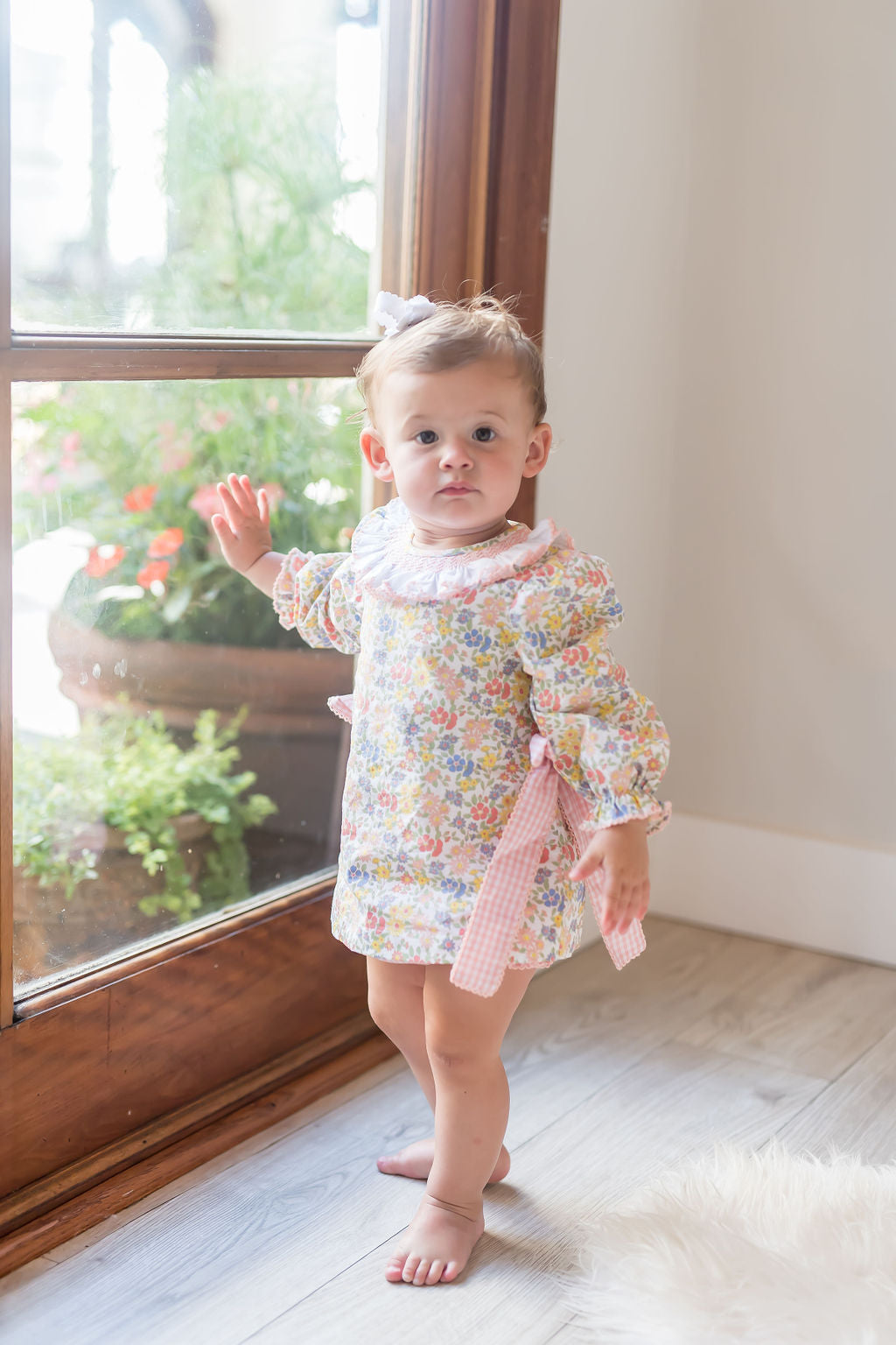 Charlotte Geometric Smocked Bloomer Set