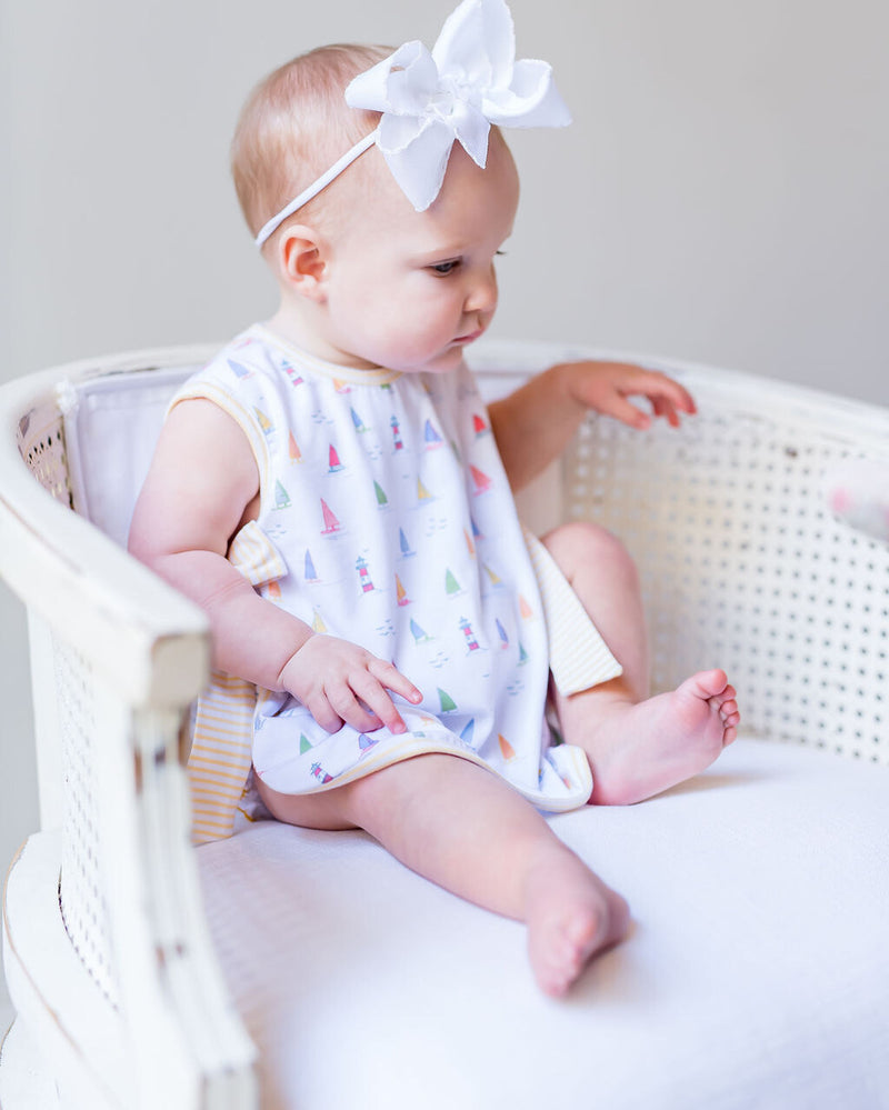 Girls Sail Away Bow Bloomer Set