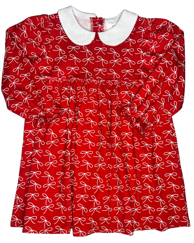 Girls Molly Bow Peter Pan Collar Dress