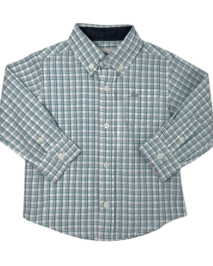 Blue and Blue Long Sleeve Destin Dress Shirt