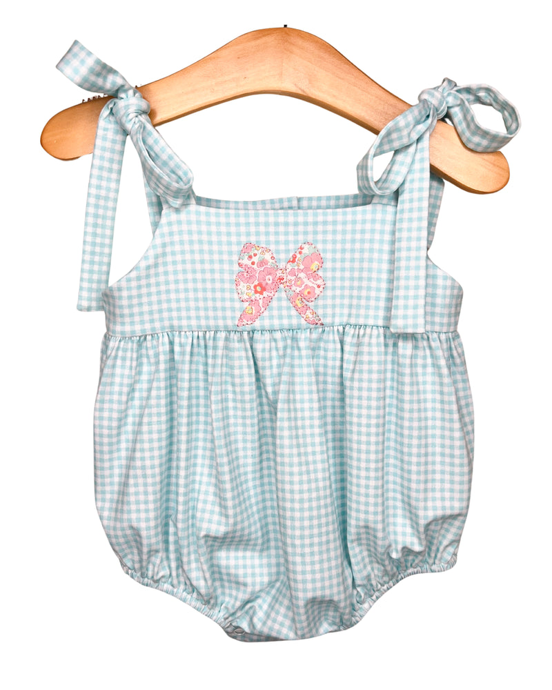 Girls Bow Applique Bubble