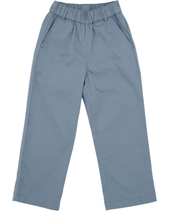 Dusty Blue Point Clear Elastic Pants