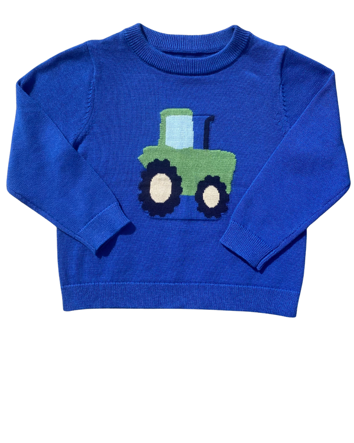 Boys Down on the Farm Tractor Sweater