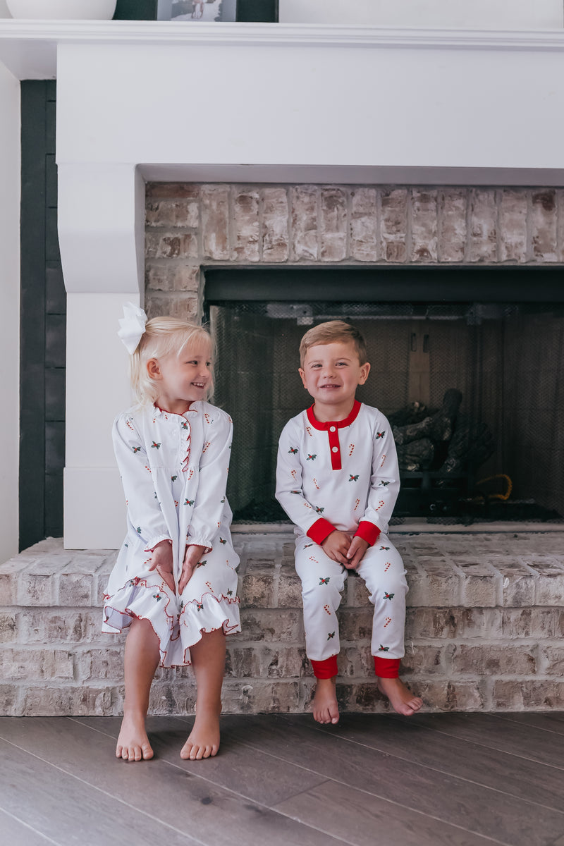 Unisex Candy Cane Christmas Moring Set