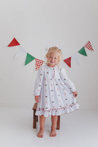 Girls Candy Cane Christmas Morning Dress
