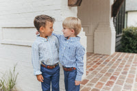 Blue and Navy Destin Dress Shirt