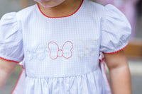 Ellie Embroidered Mouse Bows Dress