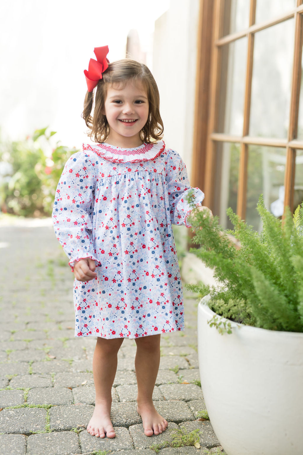 Rosemary Red and Blue Floral Dress