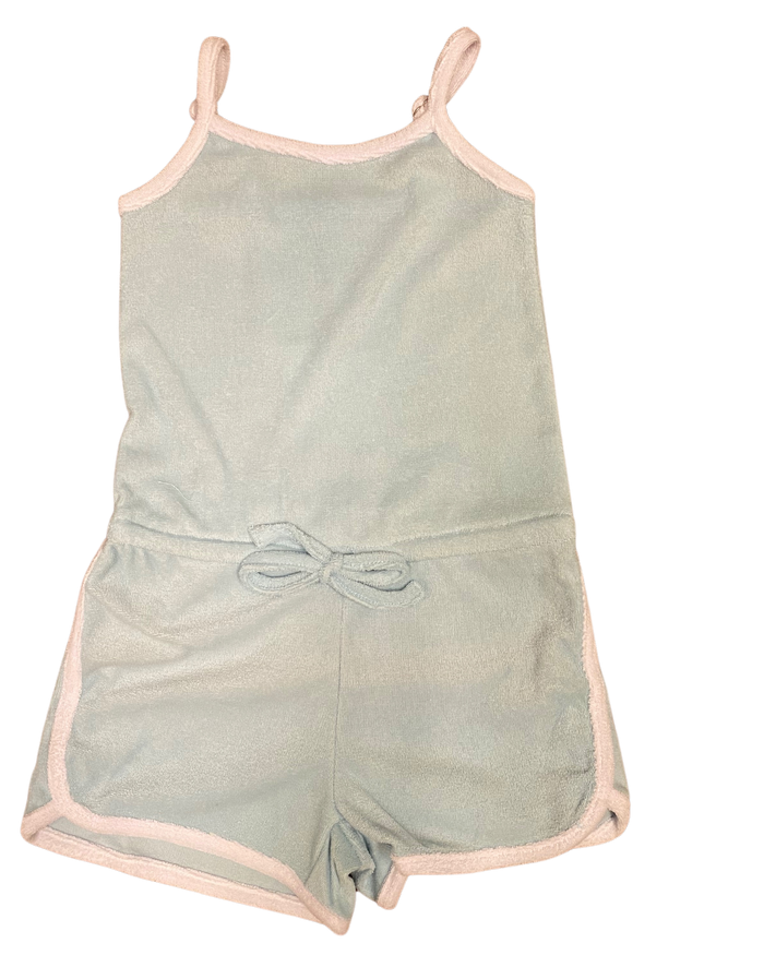 Light Blue Terry Romper