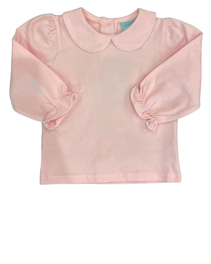 Girls Peter Pan Top- Pink