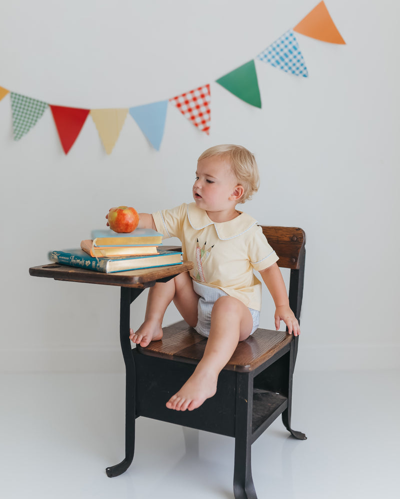 Back to School Applique Bloomer Set
