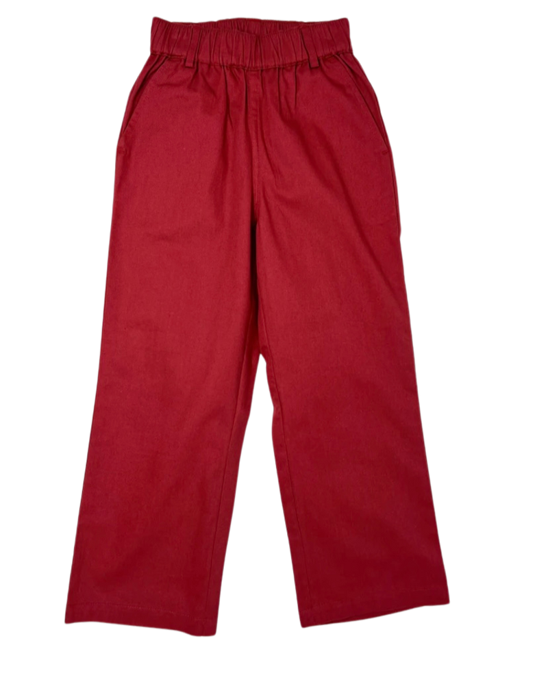 Red Point Clear Elastic Pants