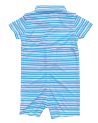Blue/Aqua/Porcelain Polo Romper