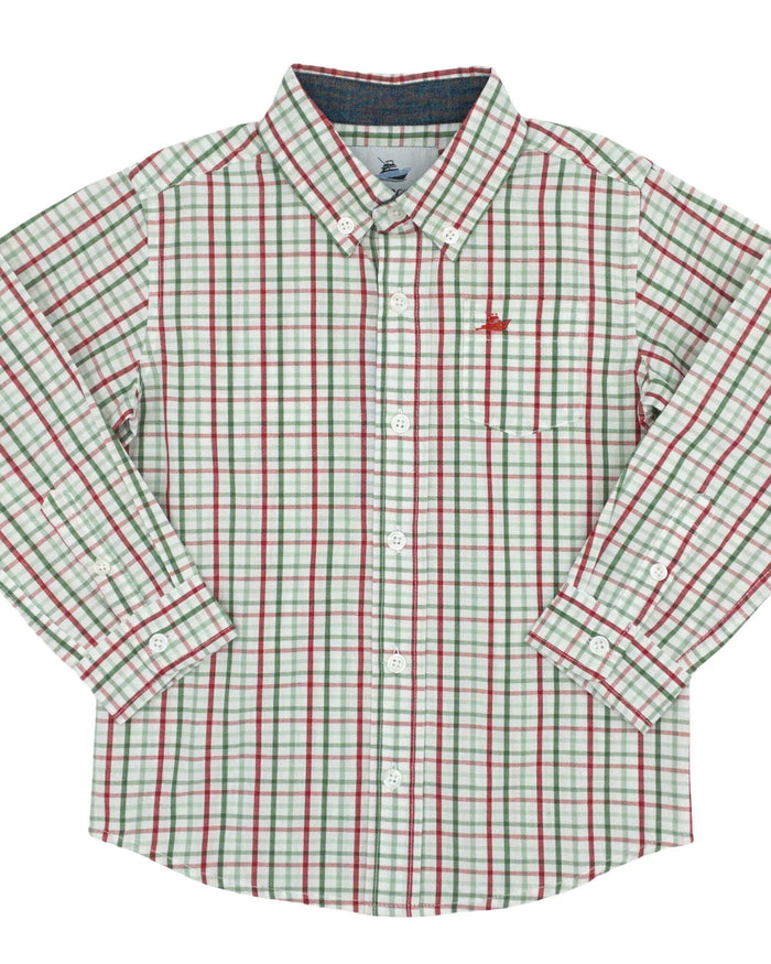 Christmas Plaid Destin Dress Shirt