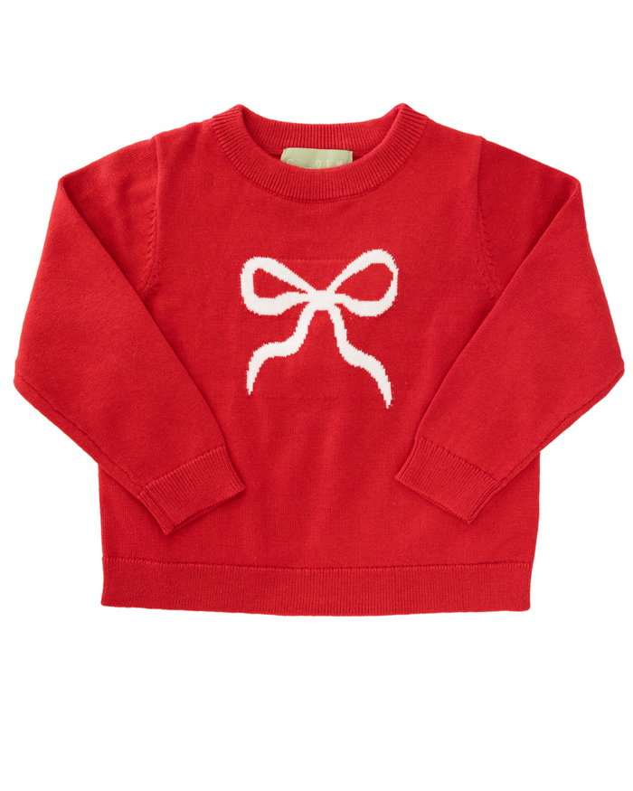 Girls Red Bow-tiful Sweater