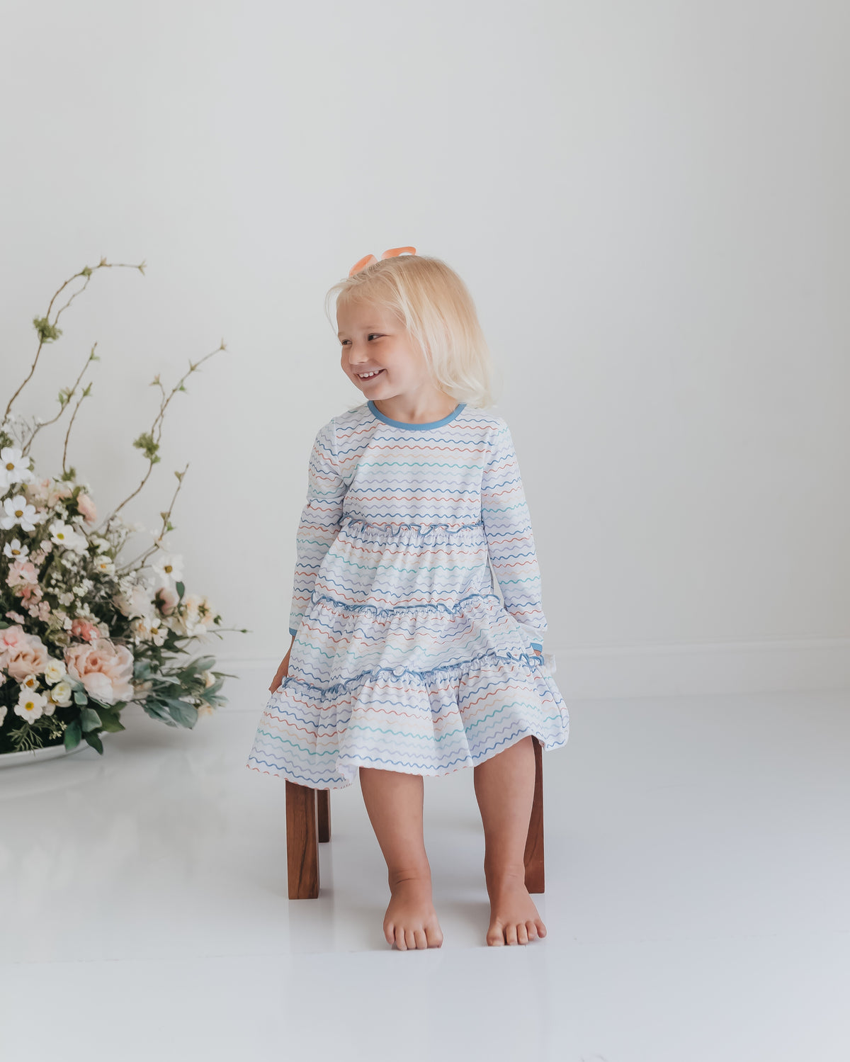 Girls Waves Twirl Dress