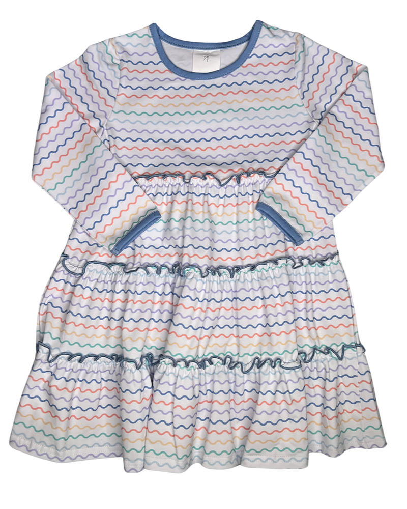 Girls Waves Twirl Dress
