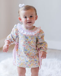 Charlotte Geometric Smocked Bloomer Set