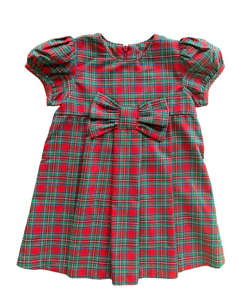 Christmas Plaid Betty Bow Dress