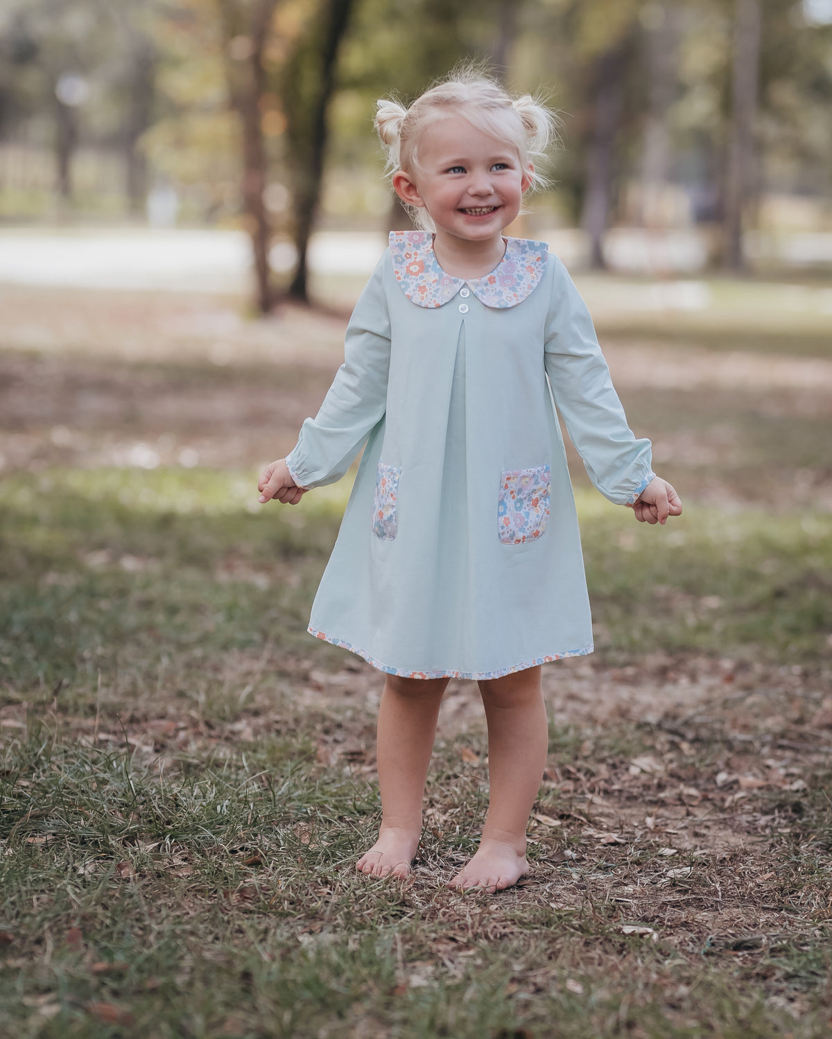 Mint Floral Violet Dress