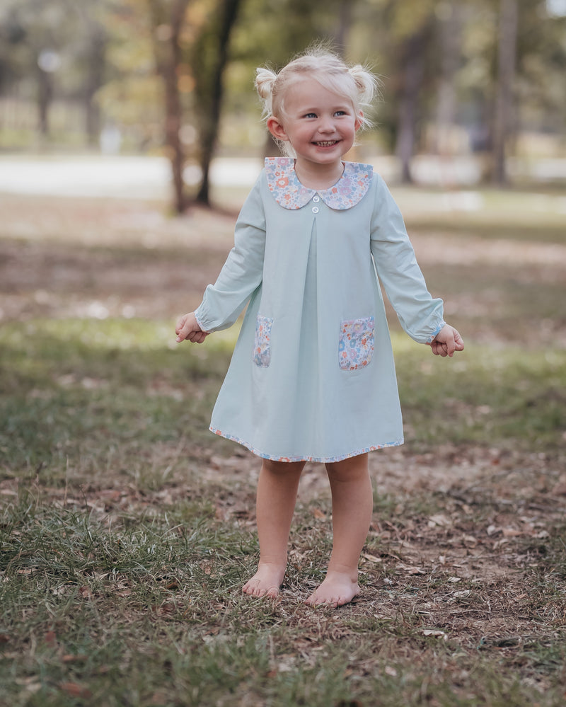 Mint Floral Violet Dress