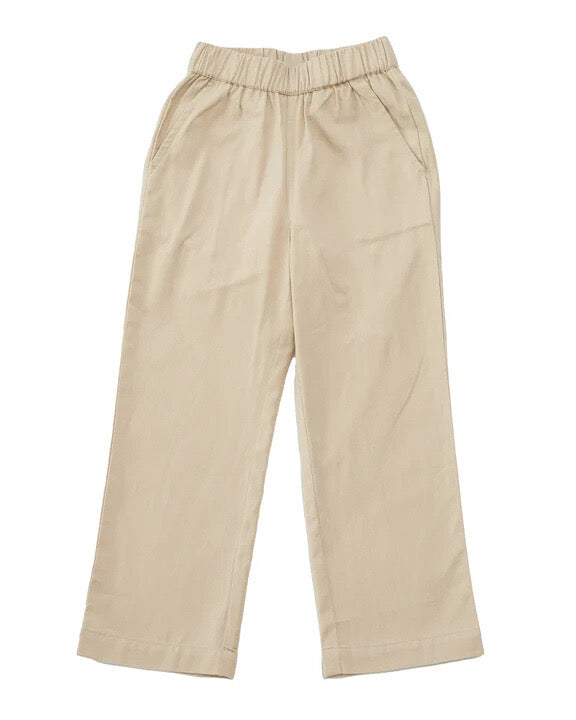 Khaki Point Clear Elastic Pants