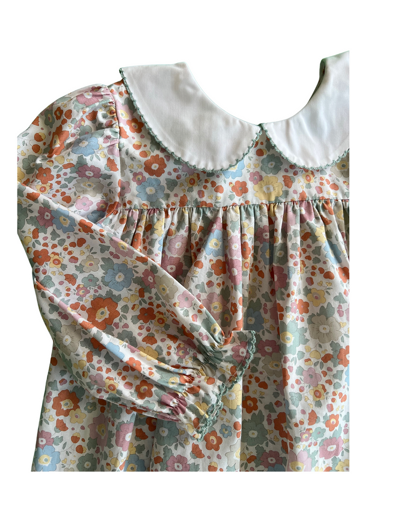 Castles Crowns Inc. Mint Floral Peter Pan Collar Dress 6