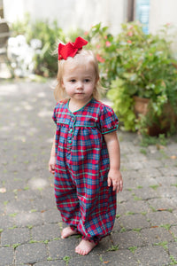 Holly Day Plaid Scallop Bubble