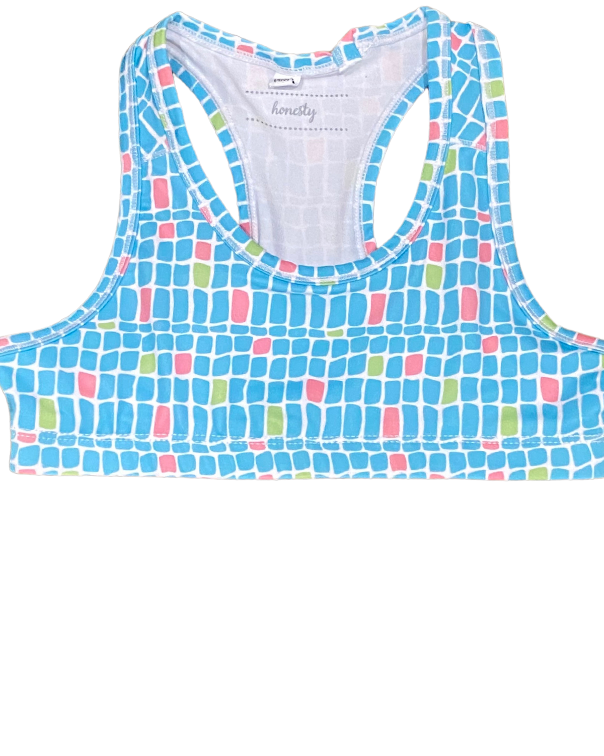 Country Club Taylor Turquoise Square Sports Bra