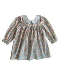 Mint Floral Peter Pan Collar Dress