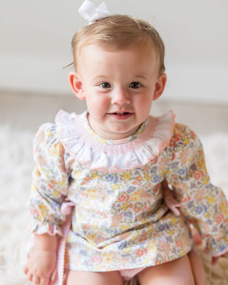 Charlotte Geometric Smocked Bloomer Set