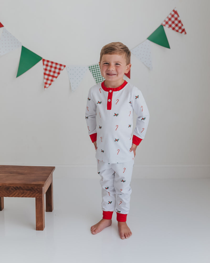 Unisex Candy Cane Christmas Moring Set