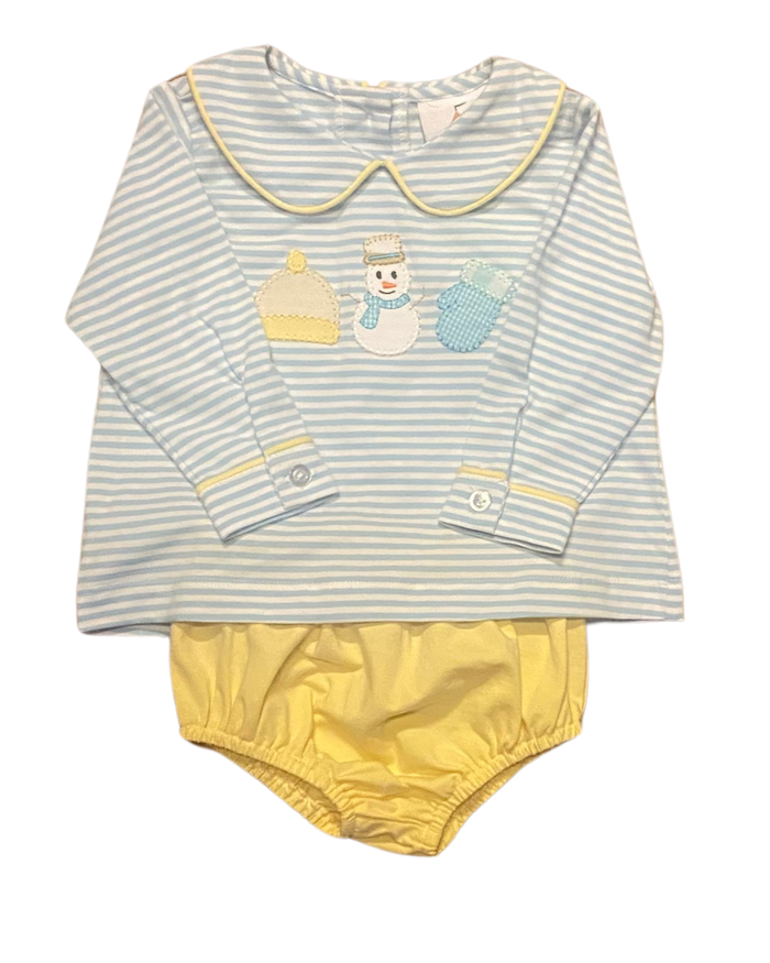 Snowman Boys Bloomer Set