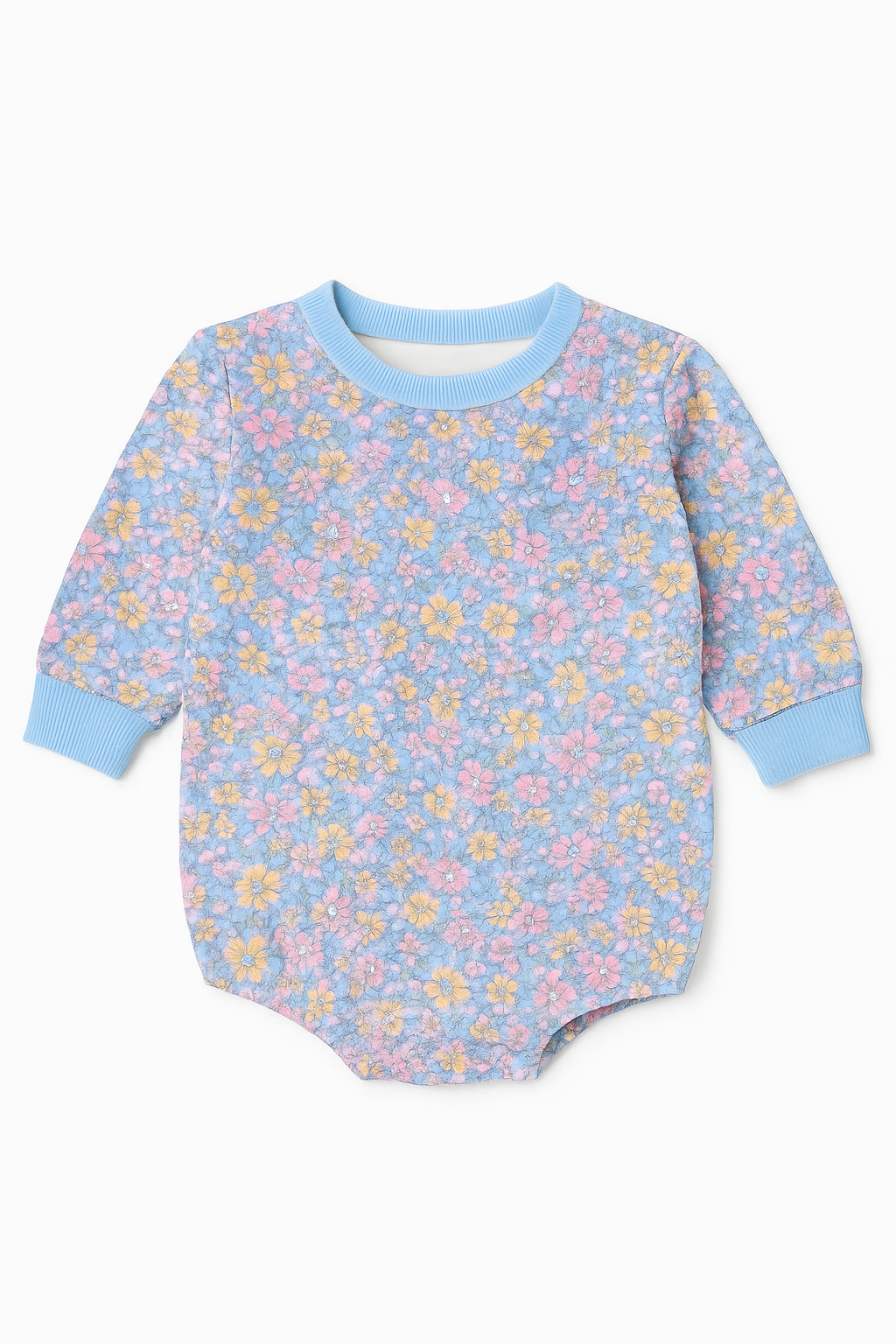 Short Bubble Blue Floral