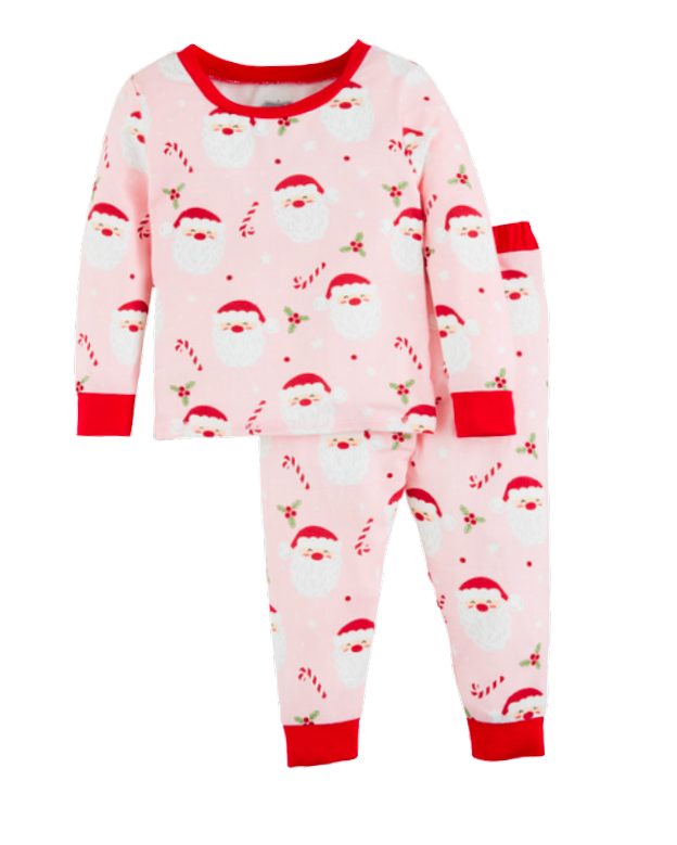 Pink Santa Glow Toddler Pajama Set