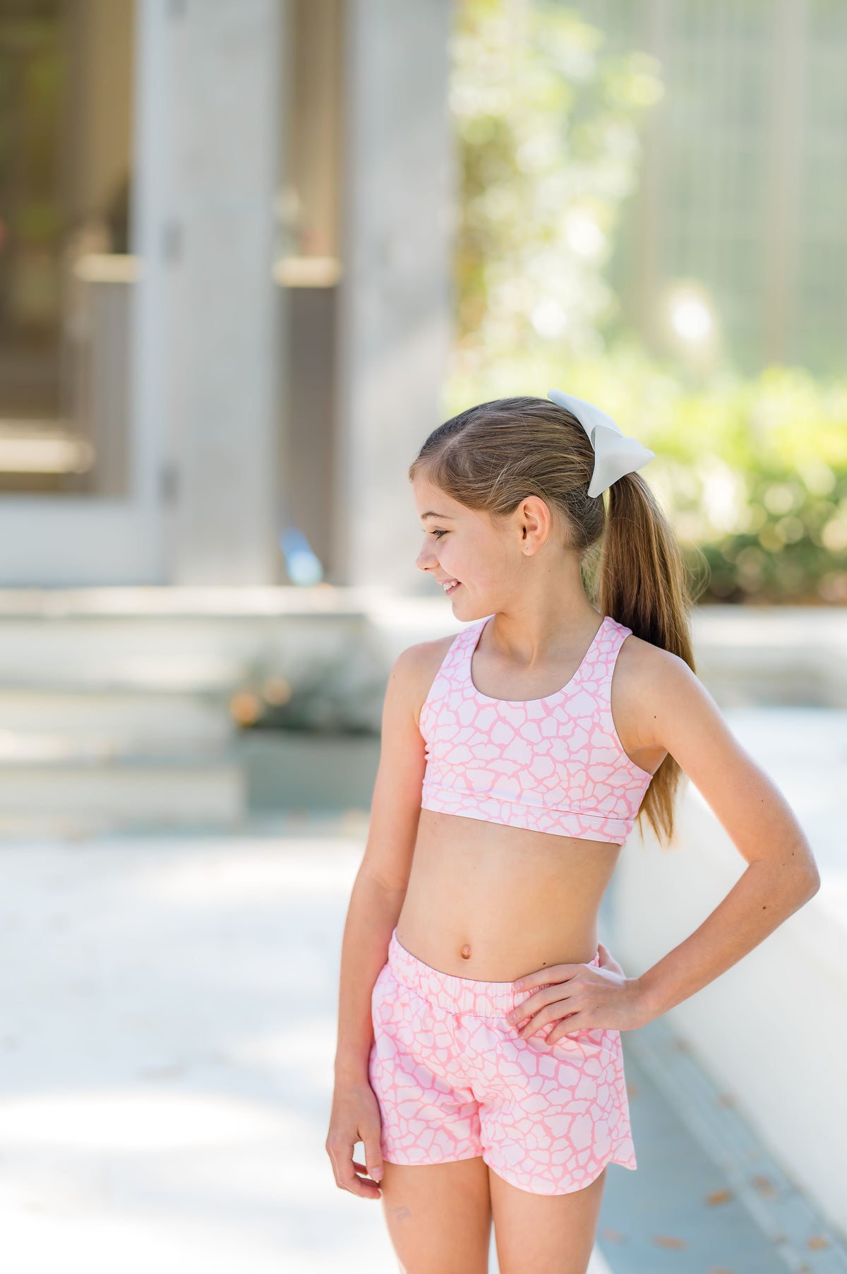 Peach Giraffe Sports Bra