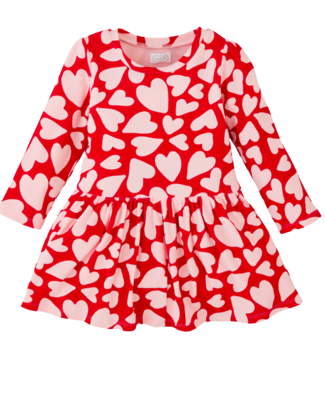 Girls Heart T-Shirt Dress