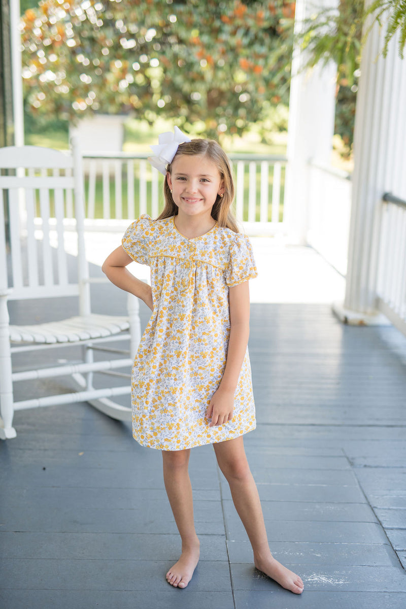 Madison James Yellow Floral Dress