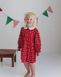 Girls Molly Bow Peter Pan Collar Dress