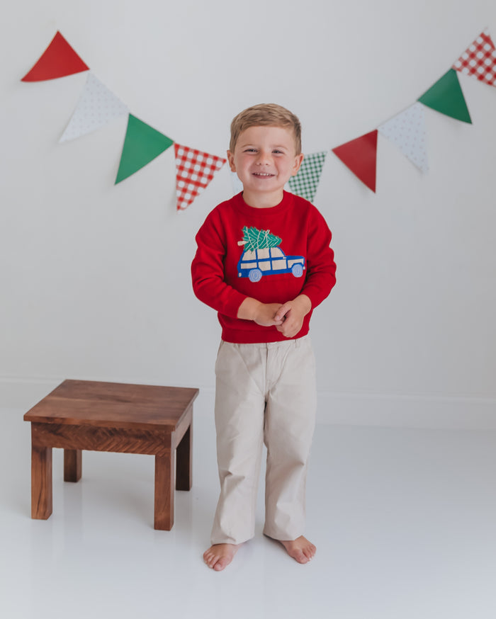 Boys Tree Haulin' Holiday Sweater